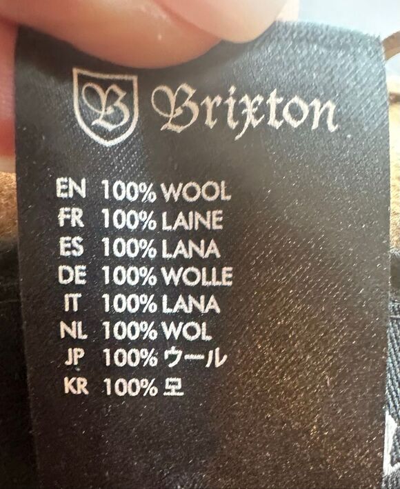 Brixton Tan 100% wool hat with strap L  7 1/2 60cm main image 10